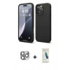 MARSİLYAN™- iPhone 16 Pro Max Kılıf Ahenk Serisi - Şeffaf Pasifik Cam Ekran Koruyucu + Pers Alüminyum Kamera Lens - GI