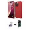 MARSİLYAN™- iPhone 16 Pro Max Kılıf Ahenk Serisi - Siyah 360 Mat Full Body Arka Koruyucu + Bilvis Titan Kamera Lens - TMGI