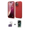 MARSİLYAN™- iPhone 16 Pro Max Kılıf Ahenk Serisi - Siyah 360 Mat Full Body Arka Koruyucu + Bilvis Titan Kamera Lens - GS