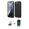 MARSİLYAN™- iPhone 16 Pro Max Kılıf Ahenk Serisi - Siyah 360 Mat Full Body Arka Koruyucu + Bilvis Titan Kamera Lens - TMGI