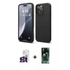 MARSİLYAN™- iPhone 16 Pro Max Kılıf Ahenk Serisi - Siyah 360 Mat Full Body Arka Koruyucu + Bilvis Titan Kamera Lens - GS