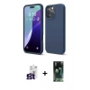 MARSİLYAN™- iPhone 16 Pro Max Kılıf Ahenk Serisi - Siyah 360 Mat Full Body Arka Koruyucu + Bilvis Titan Kamera Lens - TMGI