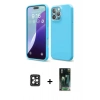 MARSİLYAN™- iPhone 16 Pro Max Kılıf Ahenk Serisi - Siyah 360 Mat Full Body Arka Koruyucu + PVD Metal Kamera Lens - SH