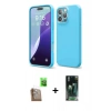 MARSİLYAN™- iPhone 16 Pro Max Kılıf Ahenk Serisi - Siyah 360 Mat Full Body Arka Koruyucu + Raze Metal Kamera Lens - CLTM
