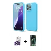 MARSİLYAN™- iPhone 16 Pro Max Kılıf Ahenk Serisi - Siyah 360 Mat Full Body Arka Koruyucu + Bilvis Titan Kamera Lens - SH