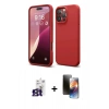 MARSİLYAN™- iPhone 16 Pro Max Kılıf Ahenk Serisi - Siyah 3D Antistatik Mat Seramik Nano Ekran Koruyucu + Bilvis Titan Kamera Lens - TMGI