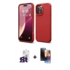 MARSİLYAN™- iPhone 16 Pro Max Kılıf Ahenk Serisi - Siyah 3D Antistatik Mat Seramik Nano Ekran Koruyucu + Bilvis Titan Kamera Lens - SH