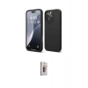 MARSİLYAN™- iPhone 16 Pro Max Kılıf Ahenk Serisi - Siyah Bilvis 3D Cam Ekran Koruyucu