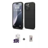 MARSİLYAN™- iPhone 16 Pro Max Kılıf Ahenk Serisi - Siyah Bilvis 3D Cam Ekran Koruyucu + Bilvis Titan Kamera Lens - GS