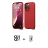 MARSİLYAN™- iPhone 16 Pro Max Kılıf Ahenk Serisi - Siyah Bilvis 3D Cam Ekran Koruyucu + Pers Alüminyum Kamera Lens - GI
