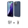 MARSİLYAN™- iPhone 16 Pro Max Kılıf Ahenk Serisi - Siyah Bilvis 3D Cam Ekran Koruyucu + Pers Alüminyum Kamera Lens - GS