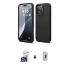 MARSİLYAN™- iPhone 16 Pro Max Kılıf Ahenk Serisi - Siyah Bilvis 3D Cam Ekran Koruyucu + Bilvis Titan Kamera Lens - TMGI