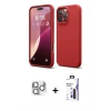 MARSİLYAN™- iPhone 16 Pro Max Kılıf Ahenk Serisi - Siyah Bilvis 3X AR Hayalet Cam Ekran Koruyucu + Pers Alüminyum Kamera Lens - GS