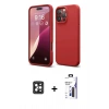MARSİLYAN™- iPhone 16 Pro Max Kılıf Ahenk Serisi - Siyah Bilvis 3X AR Hayalet Cam Ekran Koruyucu + PVD Metal Kamera Lens - SH