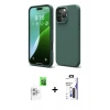 MARSİLYAN™- iPhone 16 Pro Max Kılıf Ahenk Serisi - Siyah Bilvis 3X AR Hayalet Cam Ekran Koruyucu + Raze Metal Kamera Lens - BZ