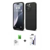 MARSİLYAN™- iPhone 16 Pro Max Kılıf Ahenk Serisi - Siyah Bilvis 3X AR Hayalet Cam Ekran Koruyucu + Raze Metal Kamera Lens - BZ