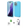 MARSİLYAN™- iPhone 16 Pro Max Kılıf Ahenk Serisi - Siyah Bilvis 3X AR Hayalet Cam Ekran Koruyucu + Raze Metal Kamera Lens - BZ