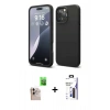 MARSİLYAN™- iPhone 16 Pro Max Kılıf Ahenk Serisi - Siyah Bilvis 3X AR Hayalet Cam Ekran Koruyucu + Raze Metal Kamera Lens - NLGY