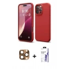 MARSİLYAN™- iPhone 16 Pro Max Kılıf Ahenk Serisi - Siyah Bilvis 3X AR HD Cam Ekran Koruyucu + Pers Alüminyum Kamera Lens - CLTM