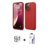 MARSİLYAN™- iPhone 16 Pro Max Kılıf Ahenk Serisi - Siyah Bilvis 3X AR HD Cam Ekran Koruyucu + Pers Alüminyum Kamera Lens - GS