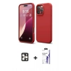 MARSİLYAN™- iPhone 16 Pro Max Kılıf Ahenk Serisi - Siyah Bilvis 3X AR HD Cam Ekran Koruyucu + PVD Metal Kamera Lens - GD