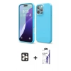 MARSİLYAN™- iPhone 16 Pro Max Kılıf Ahenk Serisi - Siyah Bilvis 3X AR HD Cam Ekran Koruyucu + PVD Metal Kamera Lens - GD