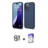 MARSİLYAN™- iPhone 16 Pro Max Kılıf Ahenk Serisi - Siyah Bilvis 5in1 3D Magic Cam Ekran Koruyucu + Pers Alüminyum Kamera Lens - GI