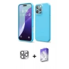 MARSİLYAN™- iPhone 16 Pro Max Kılıf Ahenk Serisi - Siyah Bilvis 5in1 3D Magic Cam Ekran Koruyucu + Pers Alüminyum Kamera Lens - GI