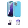 MARSİLYAN™- iPhone 16 Pro Max Kılıf Ahenk Serisi - Siyah Bilvis 5in1 3D Magic Cam Ekran Koruyucu + Gümüş Bilvis Titan Kamera Lens