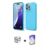 MARSİLYAN™- iPhone 16 Pro Max Kılıf Ahenk Serisi - Siyah Bilvis 5in1 3D Magic Cam Ekran Koruyucu + Pers Alüminyum Kamera Lens - GS