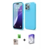 MARSİLYAN™- iPhone 16 Pro Max Kılıf Ahenk Serisi - Siyah Bilvis 5in1 3D Magic Cam Ekran Koruyucu + Raze Metal Kamera Lens - NLGY