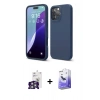 MARSİLYAN™- iPhone 16 Pro Max Kılıf Ahenk Serisi - Siyah Bilvis 5in1 5D Magic Hayalet Cam Ekran Koruyucu + Gümüş Bilvis Titan Kamera Lens