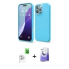 MARSİLYAN™- iPhone 16 Pro Max Kılıf Ahenk Serisi - Siyah Bilvis 5in1 5D Magic Hayalet Cam Ekran Koruyucu + Raze Metal Kamera Lens - BZ