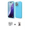 MARSİLYAN™- iPhone 16 Pro Max Kılıf Ahenk Serisi - Siyah Bilvis Hayalet Cam Ekran Koruyucu + Pers Alüminyum Kamera Lens - GS