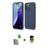 MARSİLYAN™- iPhone 16 Pro Max Kılıf Ahenk Serisi - Siyah Buffer Cam Ekran Koruyucu + Raze Metal Kamera Lens - CLTM