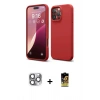 MARSİLYAN™- iPhone 16 Pro Max Kılıf Ahenk Serisi - Siyah Buffer Cam Ekran Koruyucu + Pers Alüminyum Kamera Lens - GI