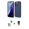 MARSİLYAN™- iPhone 16 Pro Max Kılıf Ahenk Serisi - Siyah Buffer Cam Ekran Koruyucu + Raze Metal Kamera Lens - NLGY