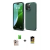 MARSİLYAN™- iPhone 16 Pro Max Kılıf Ahenk Serisi - Siyah Buffer Cam Ekran Koruyucu + Raze Metal Kamera Lens - NLGY