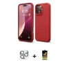 MARSİLYAN™- iPhone 16 Pro Max Kılıf Ahenk Serisi - Siyah Buffer Cam Ekran Koruyucu + Pers Alüminyum Kamera Lens - GS