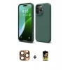 MARSİLYAN™- iPhone 16 Pro Max Kılıf Ahenk Serisi - Siyah Buffer Cam Ekran Koruyucu + Pers Alüminyum Kamera Lens - CLTM