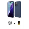 MARSİLYAN™- iPhone 16 Pro Max Kılıf Ahenk Serisi - Siyah Buffer Cam Ekran Koruyucu + Pers Alüminyum Kamera Lens - GS