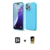 MARSİLYAN™- iPhone 16 Pro Max Kılıf Ahenk Serisi - Siyah Buffer Cam Ekran Koruyucu + PVD Metal Kamera Lens - SH
