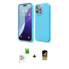 MARSİLYAN™- iPhone 16 Pro Max Kılıf Ahenk Serisi - Siyah Buffer Cam Ekran Koruyucu + Raze Metal Kamera Lens - BZ