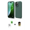 MARSİLYAN™- iPhone 16 Pro Max Kılıf Ahenk Serisi - Siyah Buffer Cam Ekran Koruyucu + Raze Metal Kamera Lens - BZ