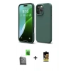 MARSİLYAN™- iPhone 16 Pro Max Kılıf Ahenk Serisi - Siyah Buffer Cam Ekran Koruyucu + Raze Metal Kamera Lens - SH