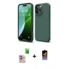 MARSİLYAN™- iPhone 16 Pro Max Kılıf Ahenk Serisi - Siyah Buffer Hayalet Cam Ekran Koruyucu + Raze Metal Kamera Lens - NLGY