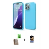 MARSİLYAN™- iPhone 16 Pro Max Kılıf Ahenk Serisi - Siyah Buffer Hayalet Cam Ekran Koruyucu + Raze Metal Kamera Lens - CLTM