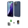 MARSİLYAN™- iPhone 16 Pro Max Kılıf Ahenk Serisi - Siyah Buffer Hayalet Cam Ekran Koruyucu + Raze Metal Kamera Lens - SH