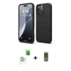 MARSİLYAN™- iPhone 16 Pro Max Kılıf Ahenk Serisi - Siyah Joko Magic 5D Hayalet Cam + Raze Metal Kamera Lens - BZ