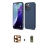 MARSİLYAN™- iPhone 16 Pro Max Kılıf Ahenk Serisi - Siyah Joko Magic 5D Hayalet Cam + Pers Alüminyum Kamera Lens - CLTM